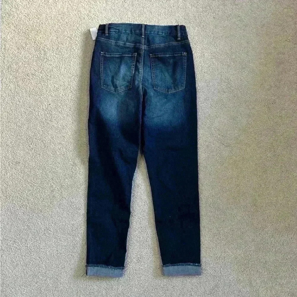 New with tags no boundaries super high rise crop curvy dark wash jeans in size 9 - Picture 3 of 6